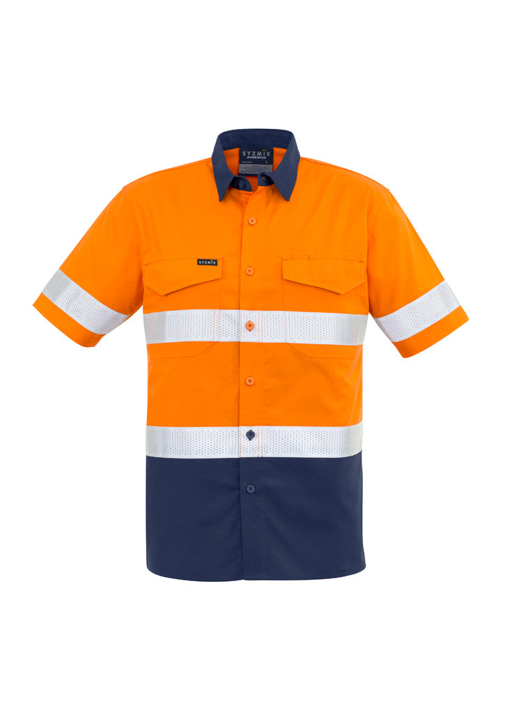 GCZW835 Mens Rugged Cooling Hi Vis Taped Short Sleeve Shirt
