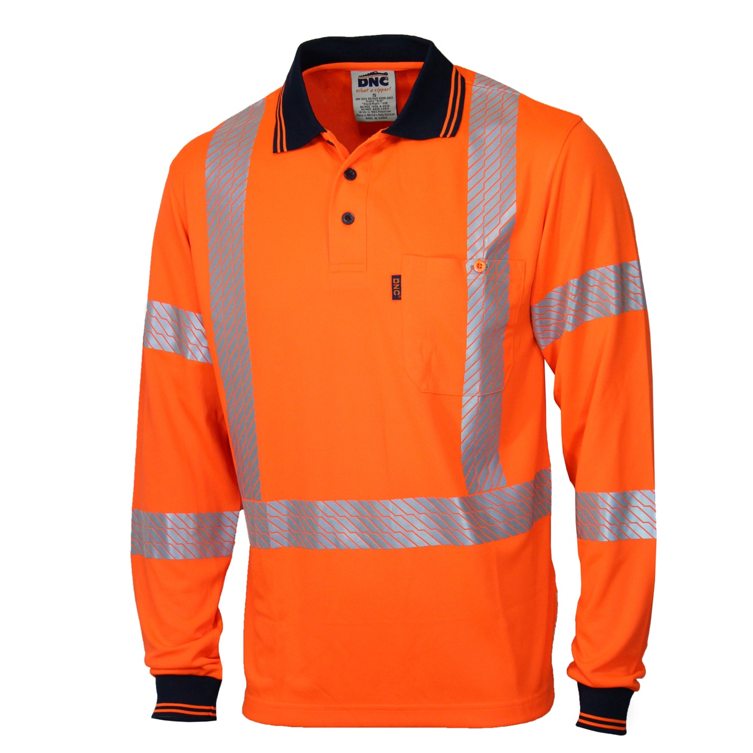 DNC HiVis Segmented Tape X Back Polo - LS
Product Code:3510