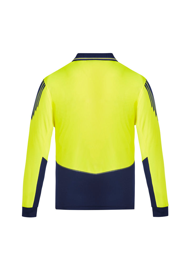 GCZH310 Mens Hi Vis Flux Long Sleeve Polo