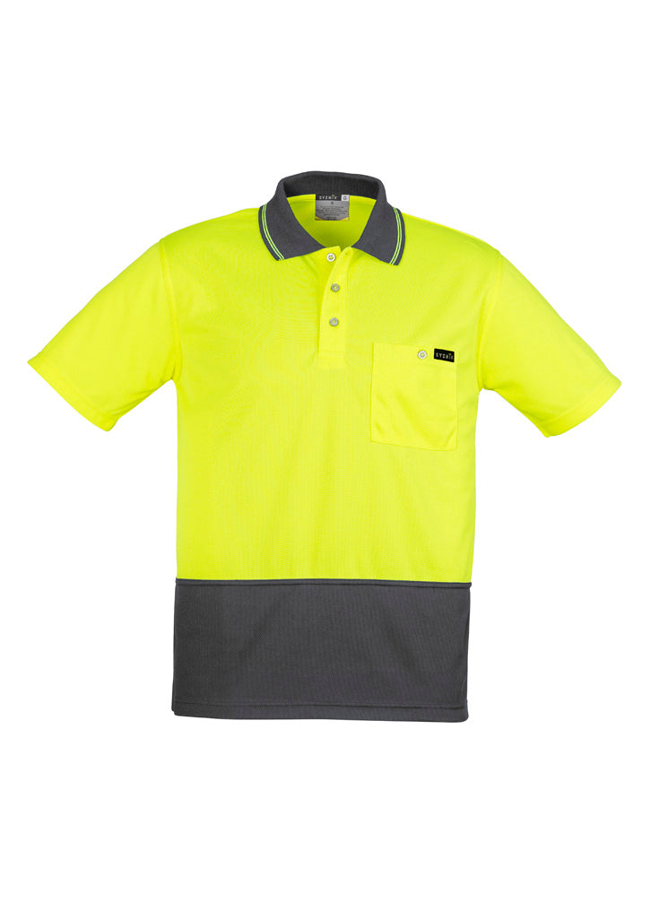 GCZH415 Mens Hi Vis Comfort Back Short Sleeve Polo