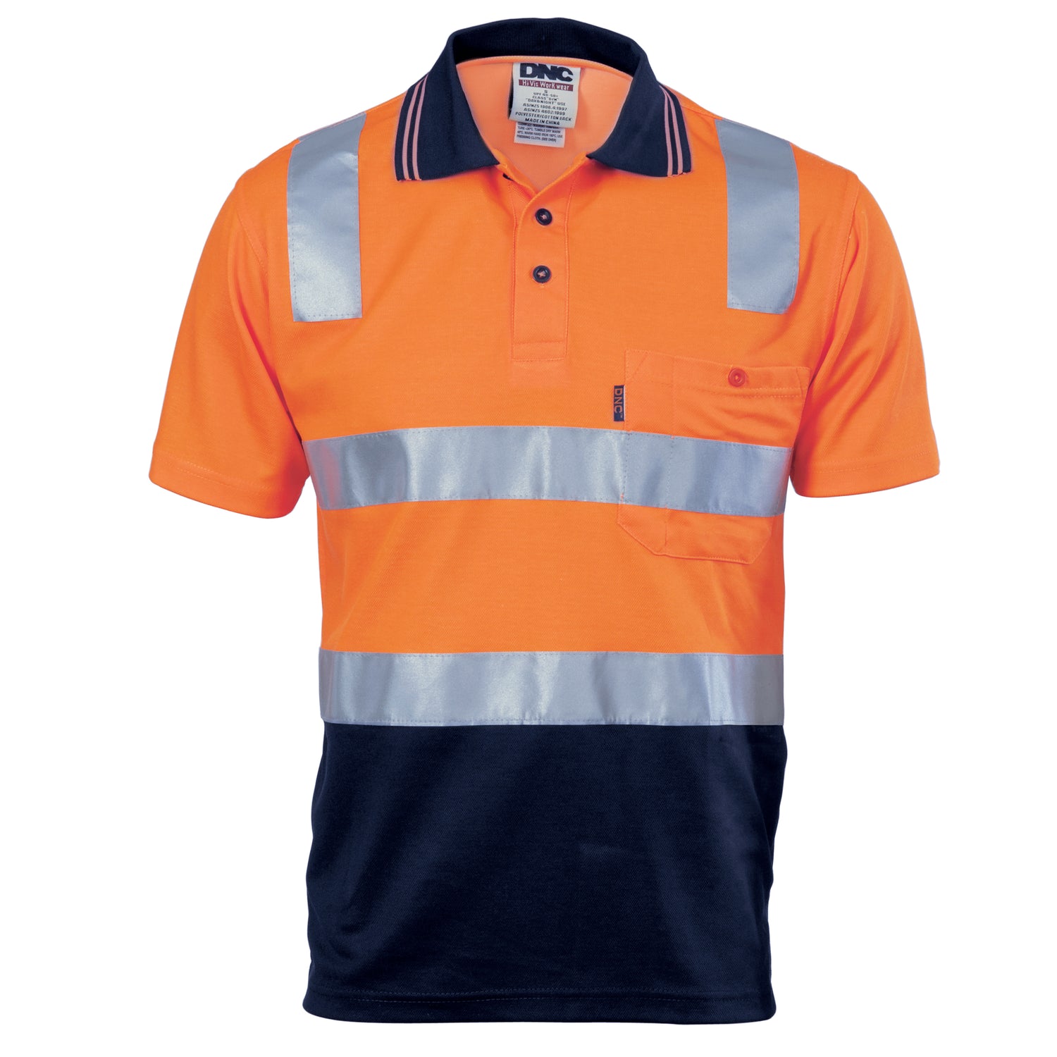 DNC Cotton Back HiVis Two Tone Polo Shirt with CSR R/ Tape - Short sleeve
Product Code: 3817