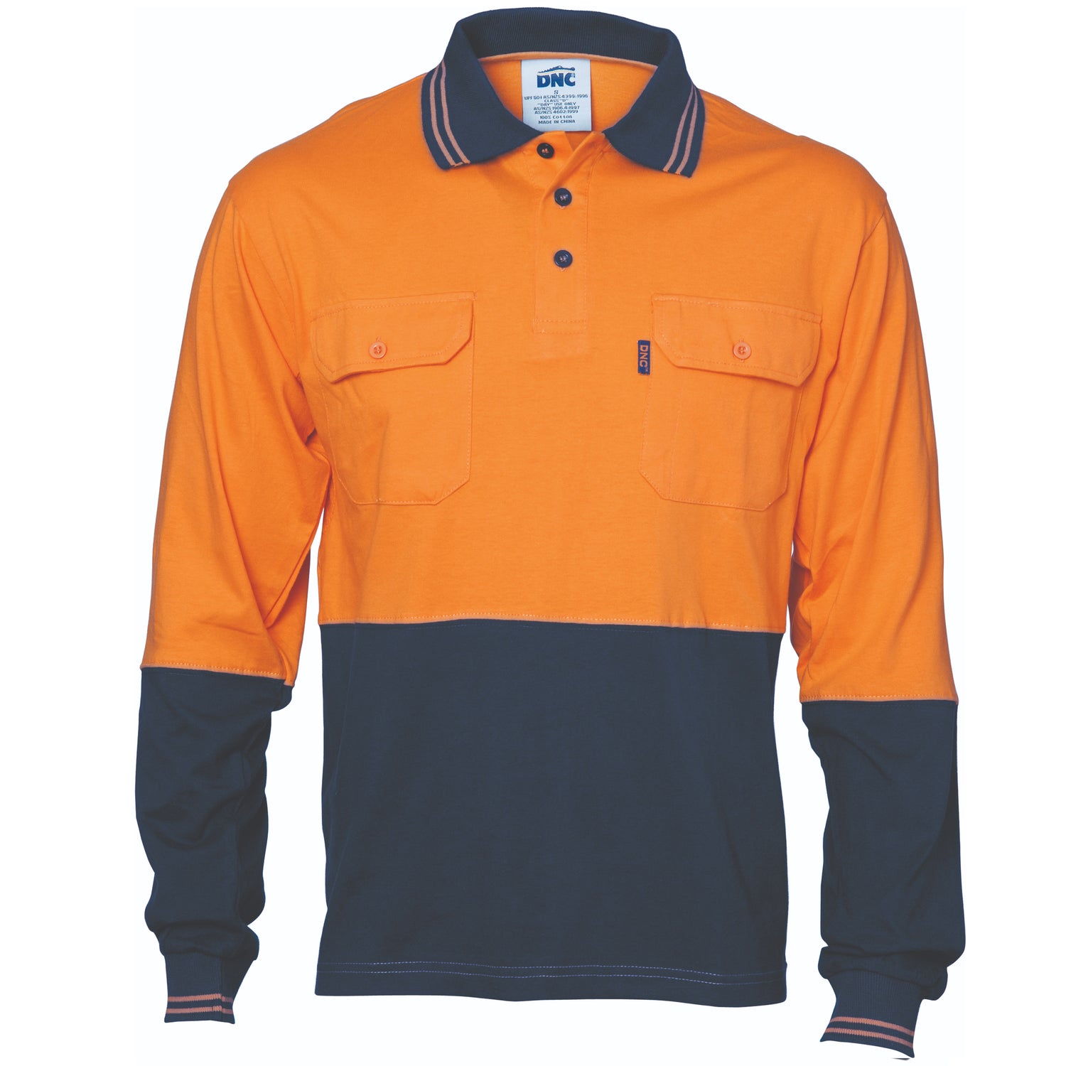 DNC HiVis Cool-Breeze 2 Tone Cotton Jersey Polo Shirt with Twin Chest Pocket - L/S
Product Code: 3944