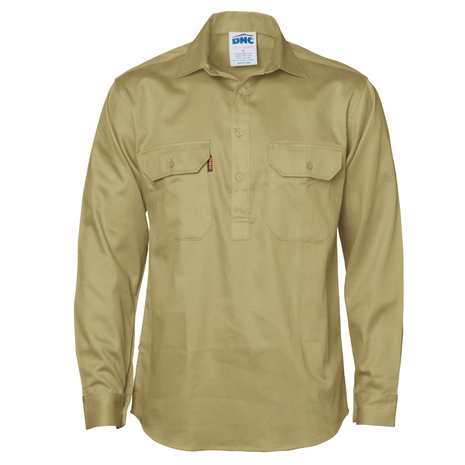 DNC Close Front Cotton Drill Shirt - Long Sleeve
Product Code: 3204
