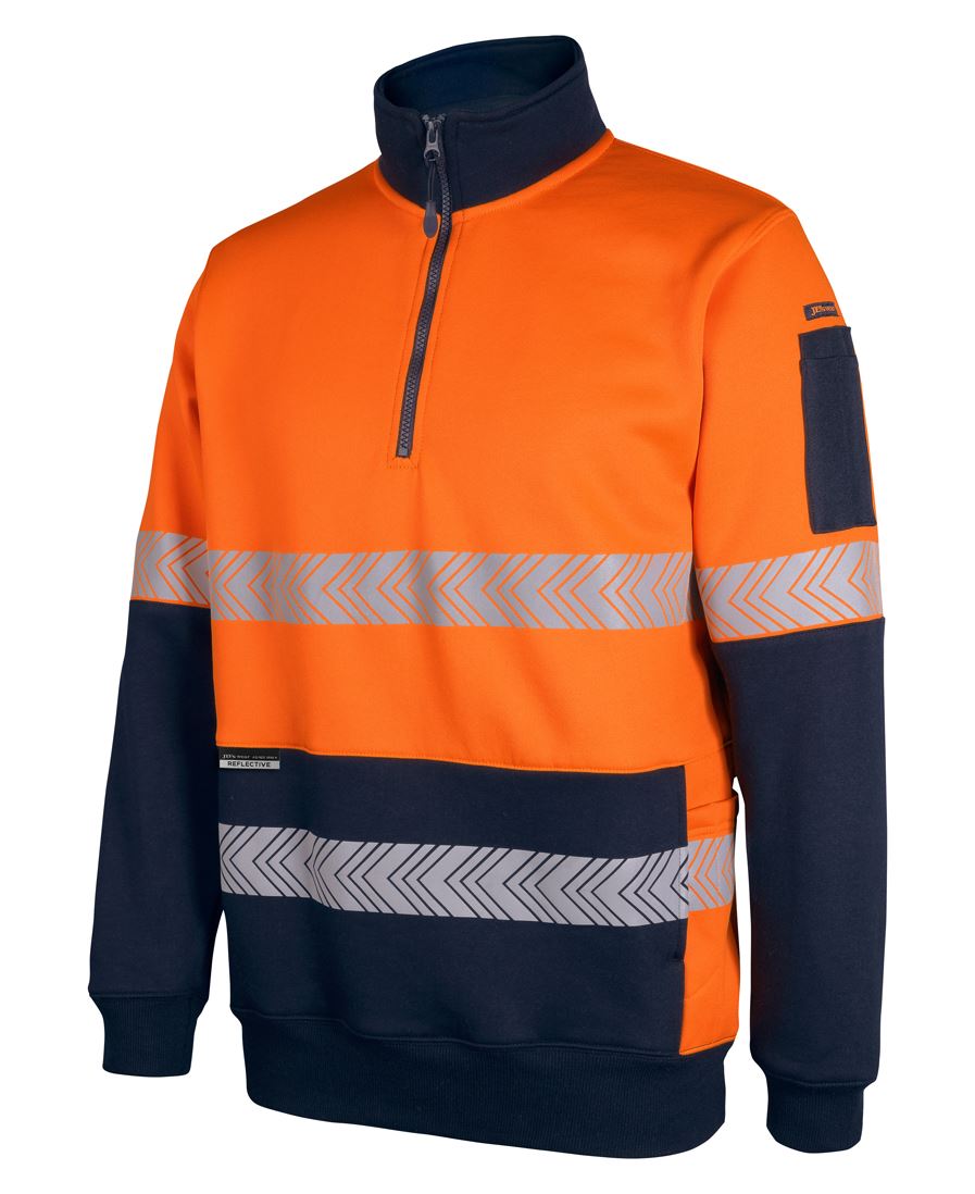 JB'S HI VIS 330G 1/2 ZIP SEGMENTED TAPE FLEECE
6DPS