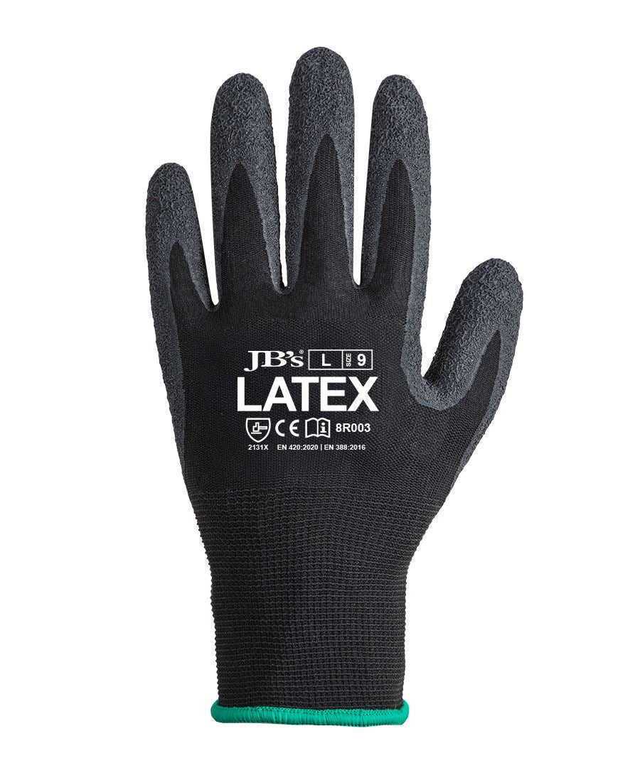 JB'S BLACK LATEX GLOVE (12 PACK)
8R003