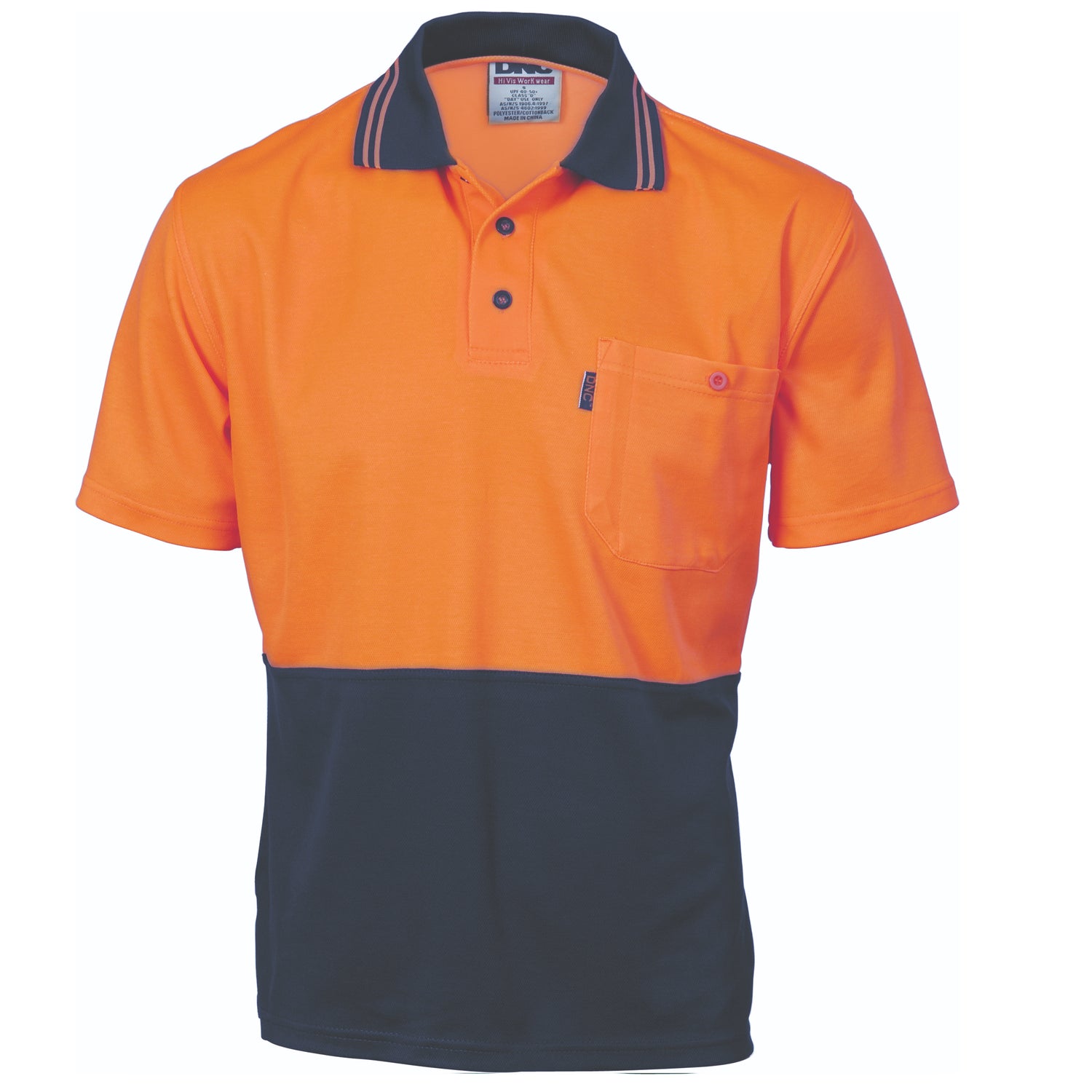 DNC Cotton Back HiVis Two Tone Fluoro Polo - Short Sleeve
Product Code: 3814