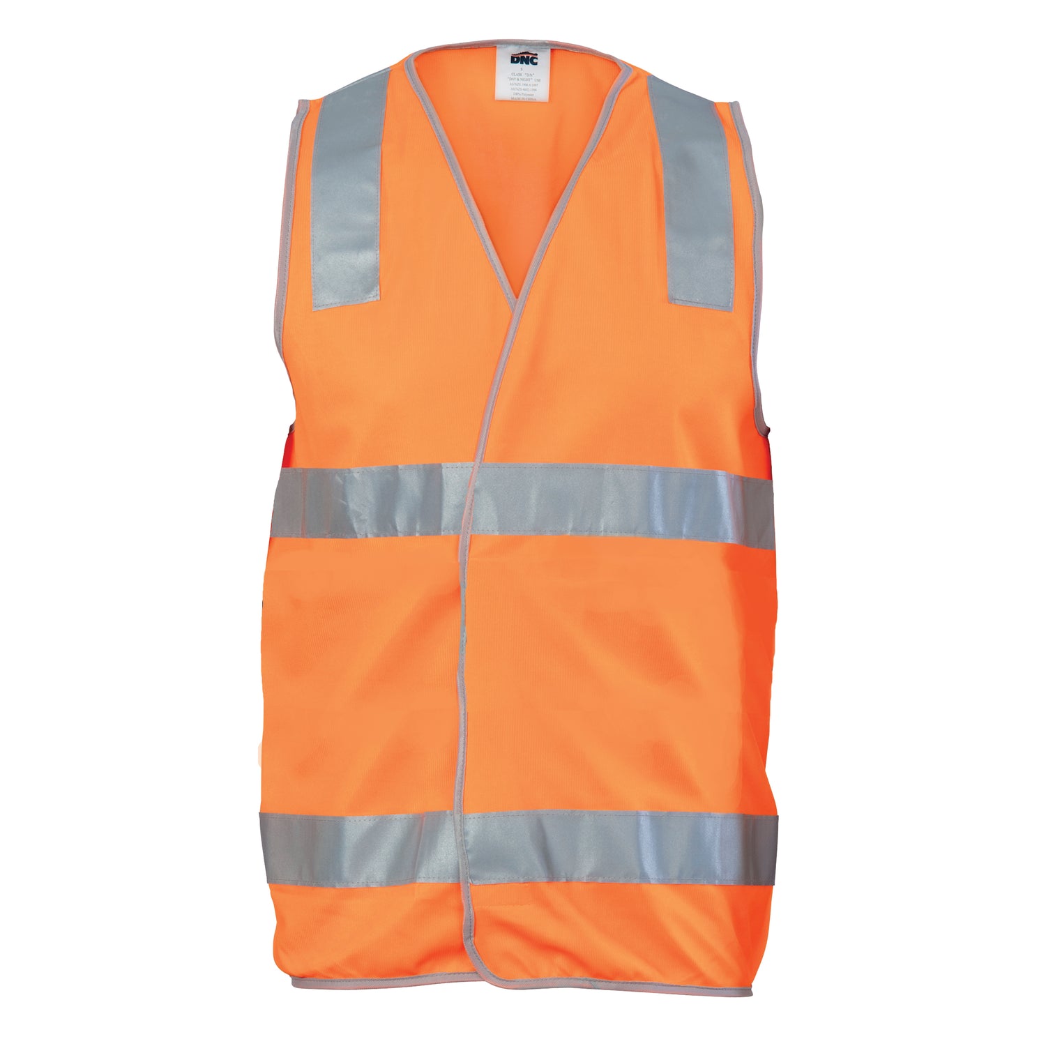 DNC Day/Night Safety Vest with Hoop & Shoulder Generic R/Tape
Product Code: 3503