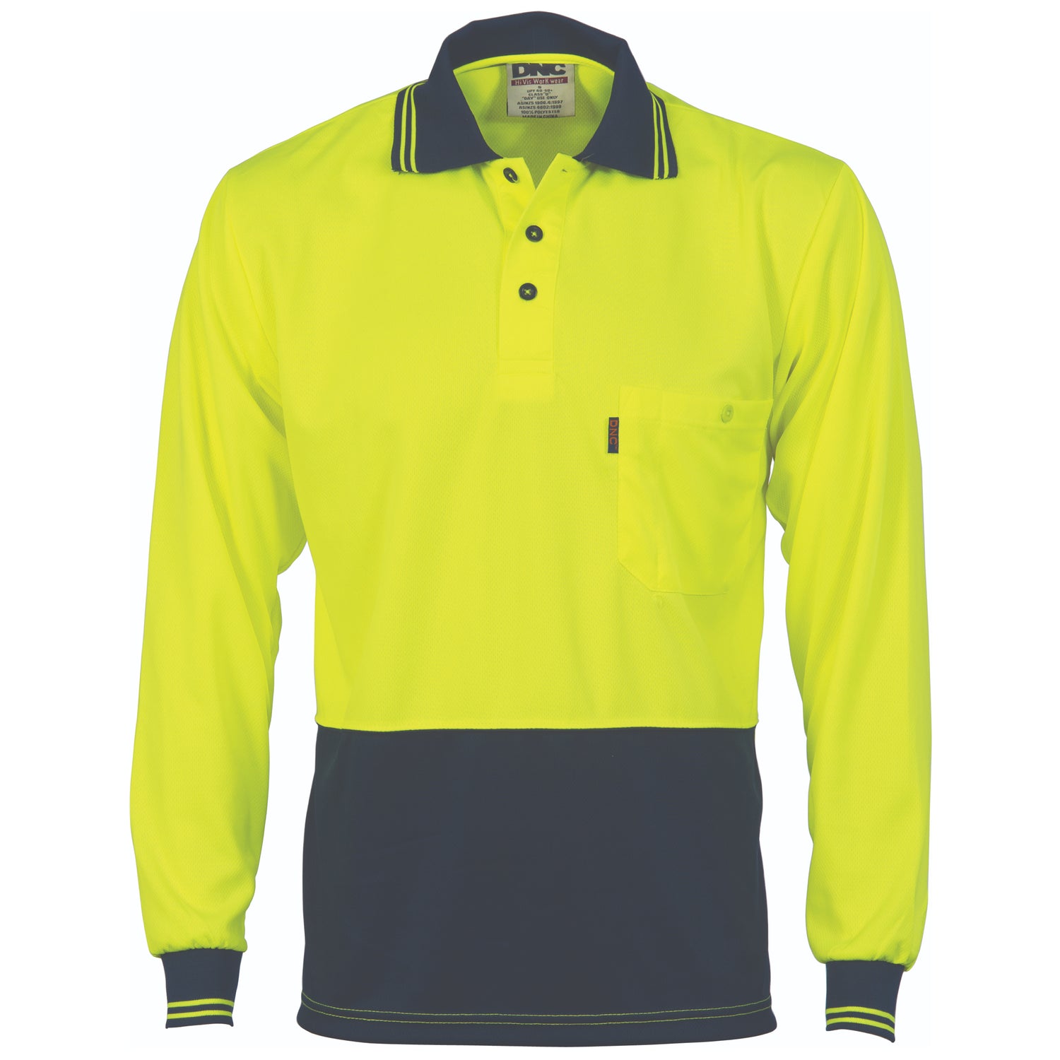 DNC HiVis Two Tone Cool Breathe Polo Shirt, Long Sleeve
Product Code: 3813
