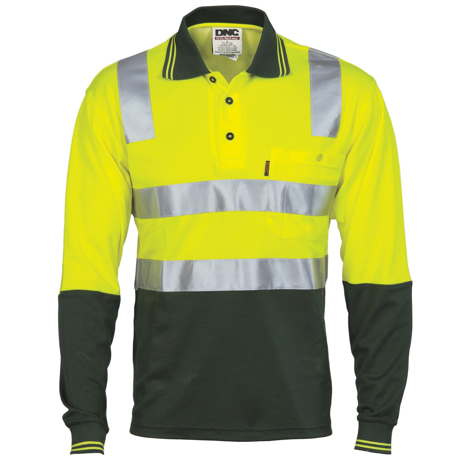DNC Cotton Back HiVis Two Tone Polo Shirt with CSR R/ Tape - L/S
Product Code: 3818