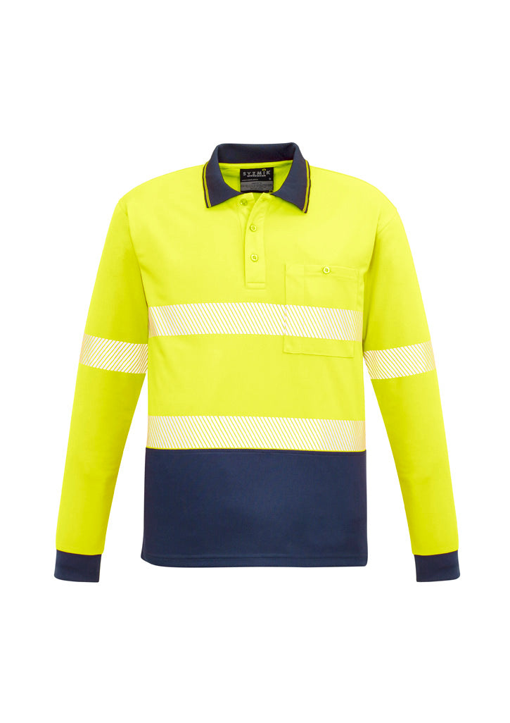 GCZH530 Unisex Hi Vis Segmented Tape Long Sleeve Polo