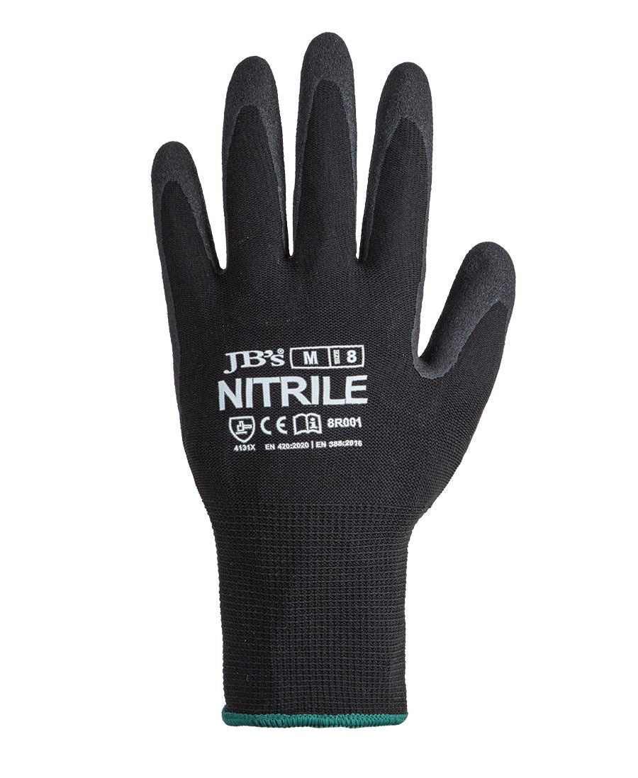 JB'S BLACK NITRILE BREATHABLE GLOVE (12 PACK)
8R001