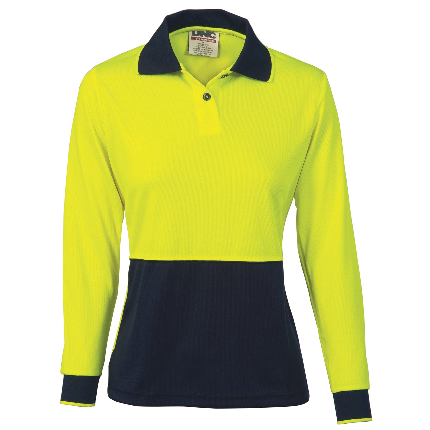 DNC Ladies HiVis Two Tone Polo Shirt - Long Sleeve
Product Code: 3898