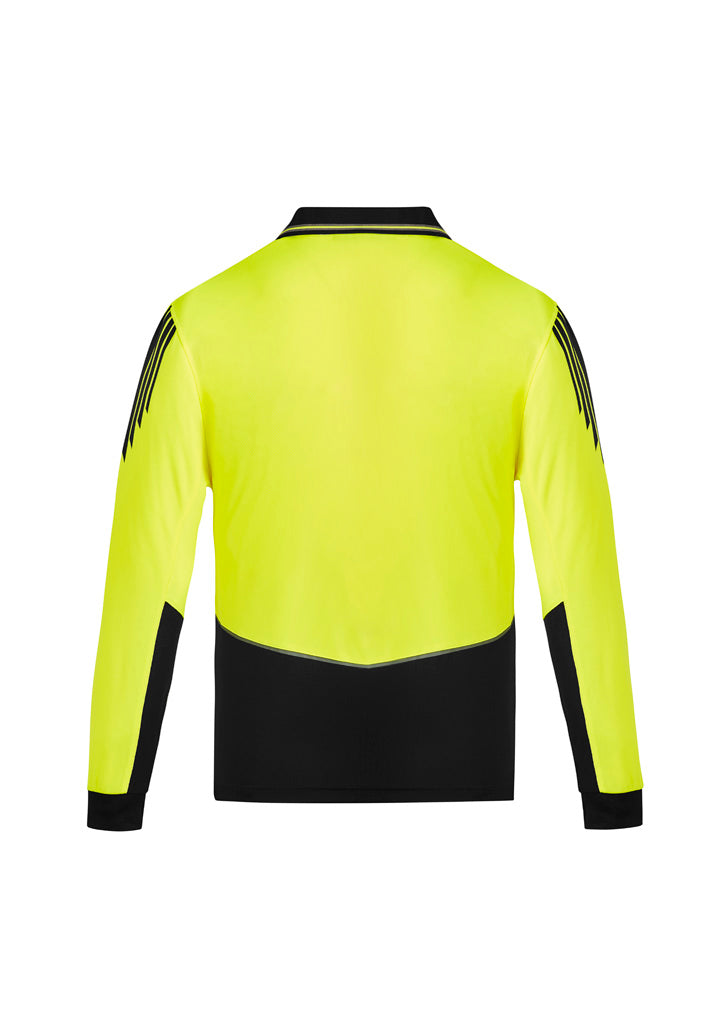 GCZH310 Mens Hi Vis Flux Long Sleeve Polo