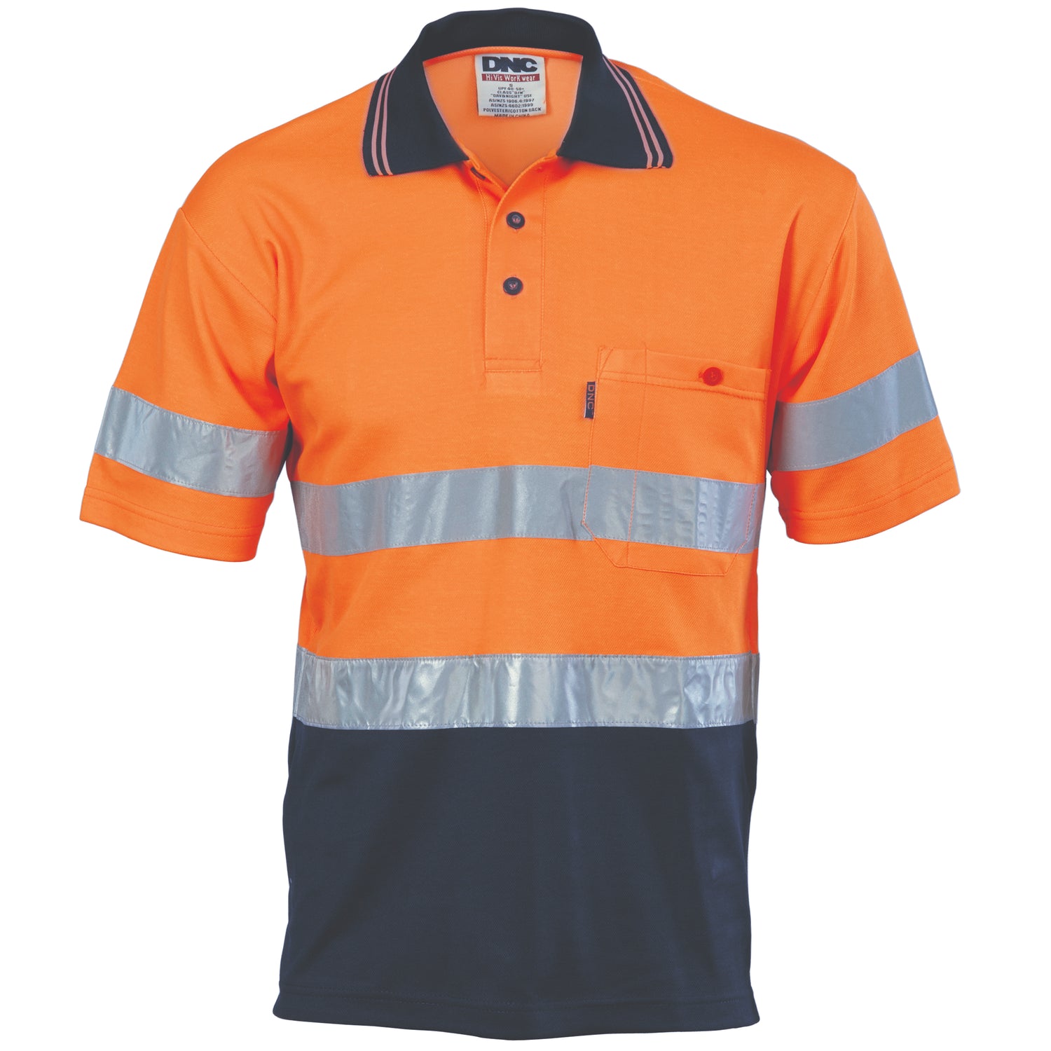 DNC Hi Vis Two Tone Cotton Back Polos with Generic R.Tape - short sleeve
Product Code: 3717