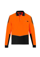 GCZH310 Mens Hi Vis Flux Long Sleeve Polo