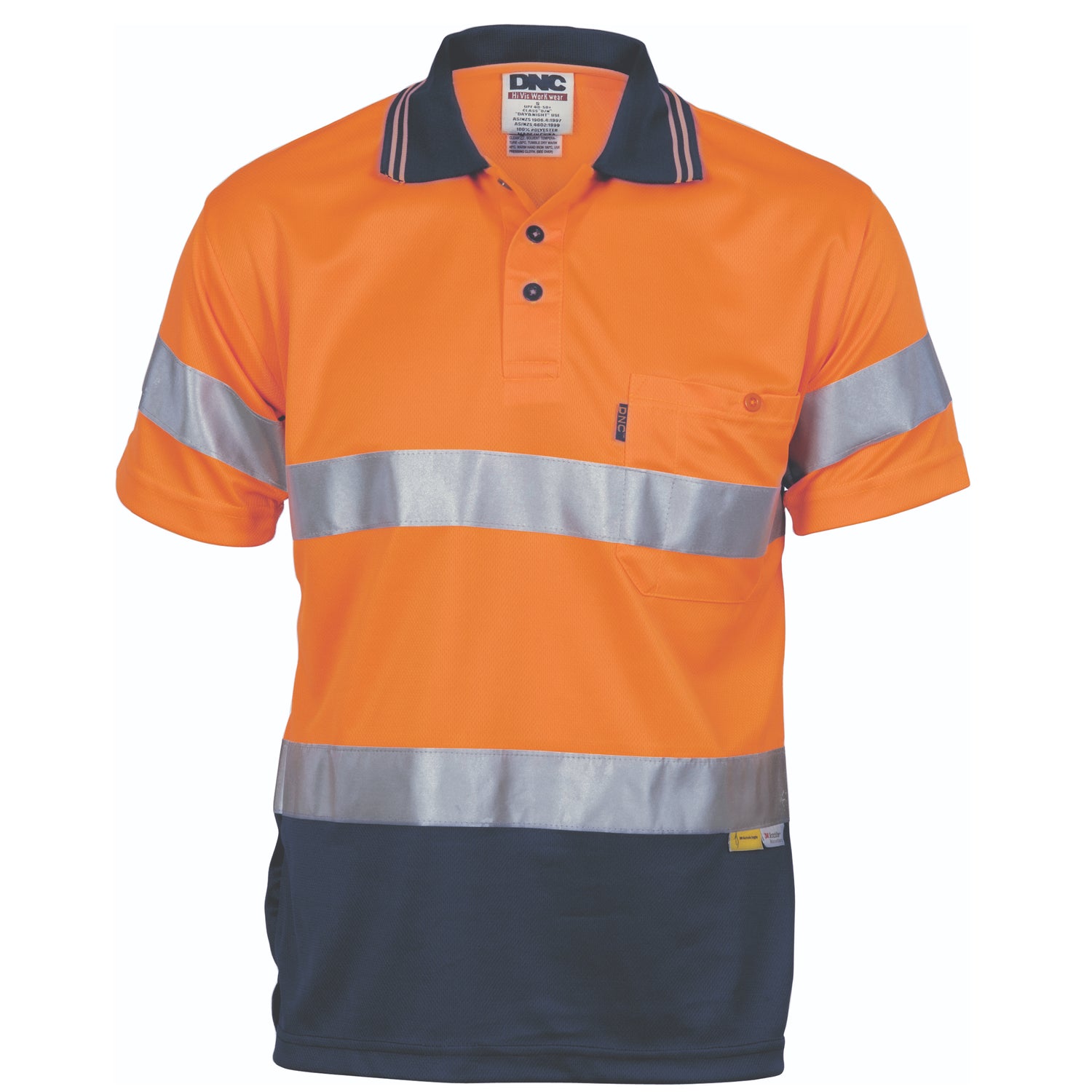 DNC Hivis D/N Cool Breathe Polo Shirt With 3M 8906 R/Tape - Short Sleeve
Product Code: 3911