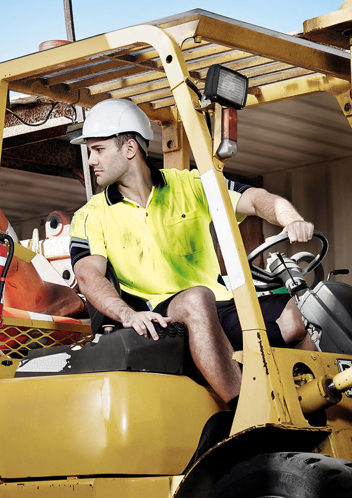 GCZH237 Mens Hi Vis Squad Short Sleeve Polo