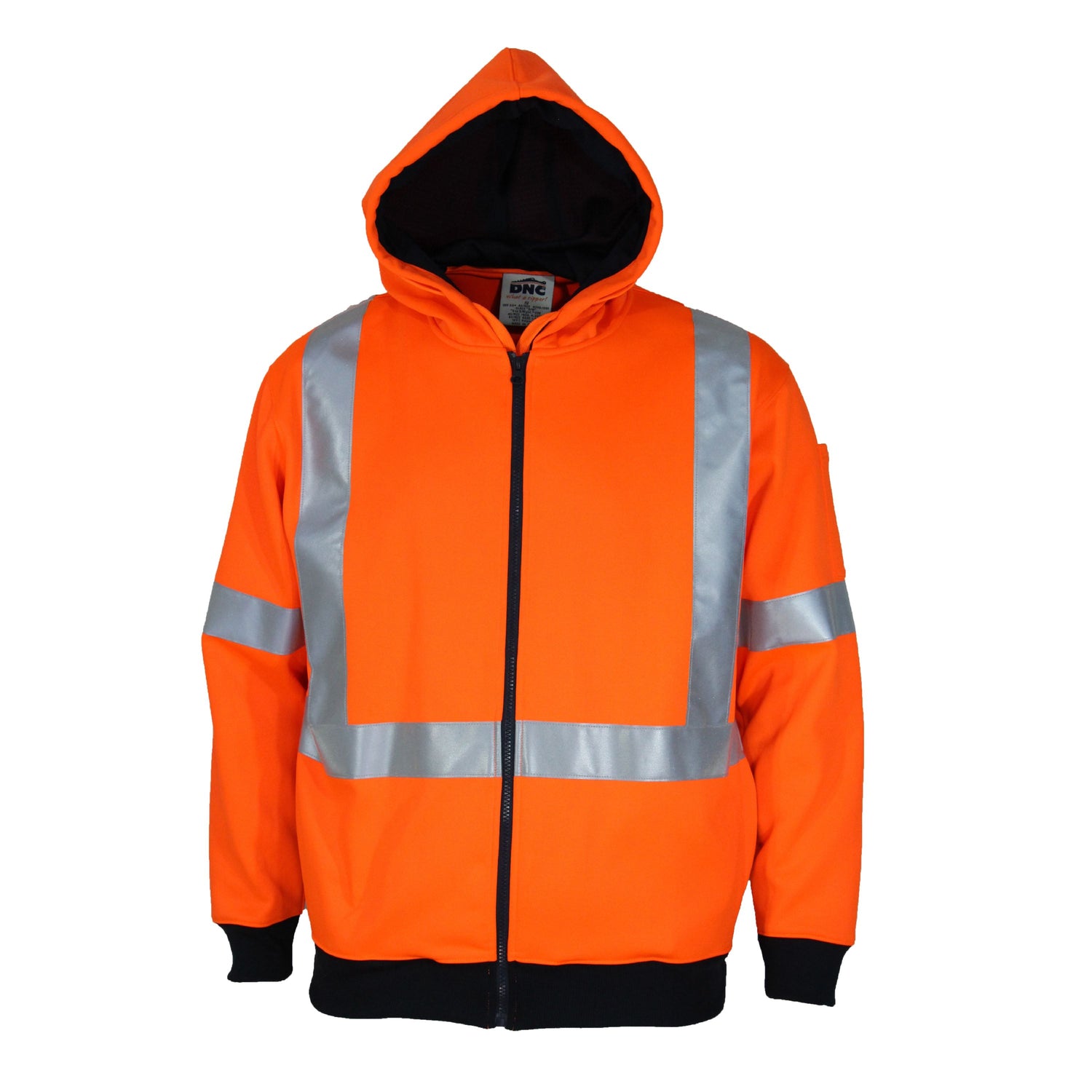 DNC Hi-Vis Full Zip “X” Back Fleecy Hoodie
Product Code: 3935