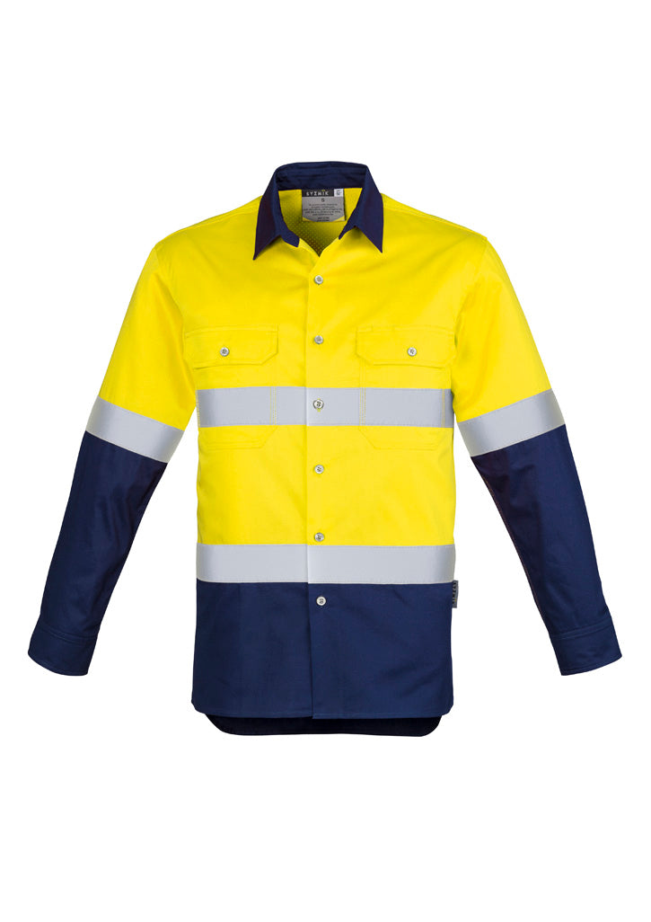 GCZW123 Mens Industrial Long Sleeve Shirt - Hoop Taped