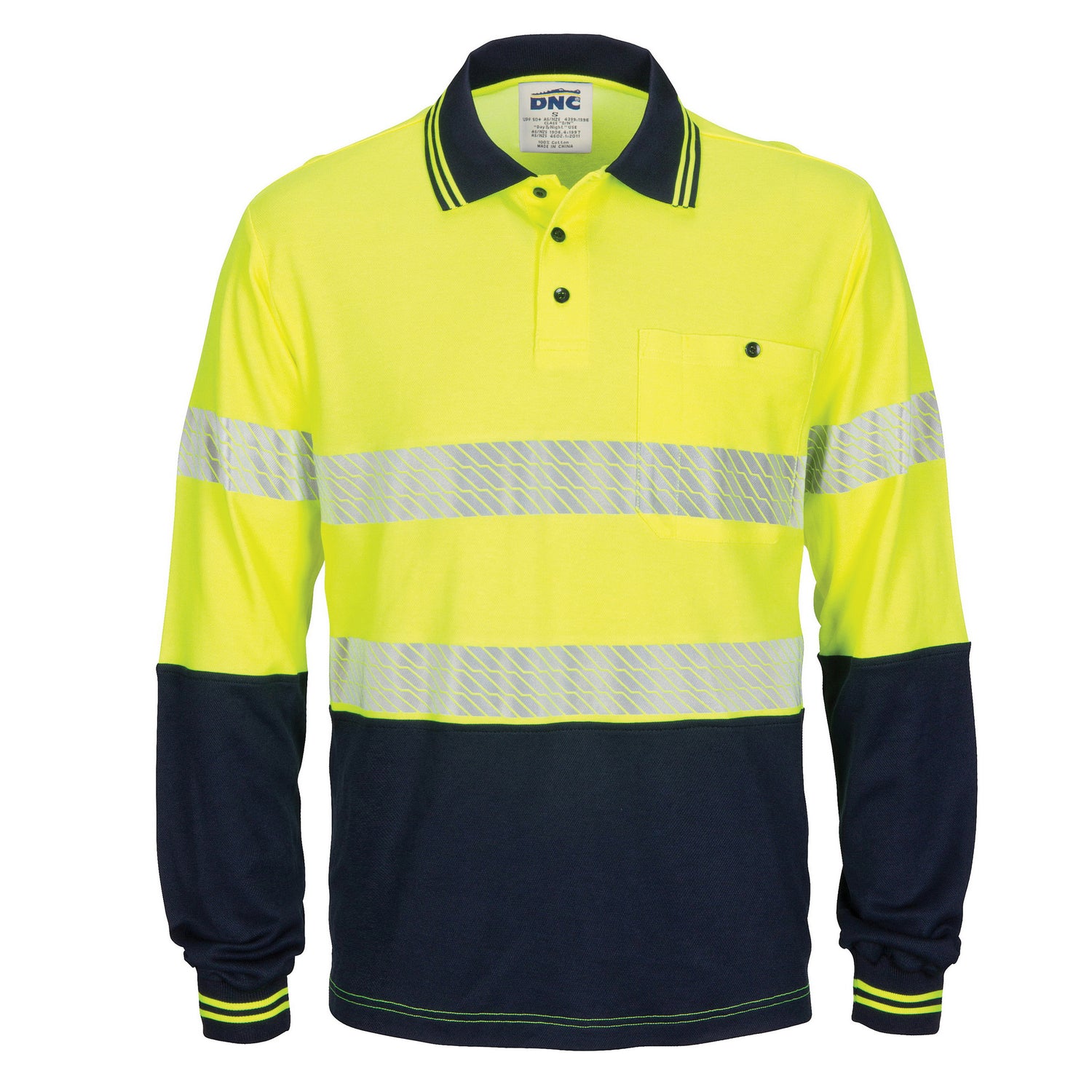 DNC HIVIS Segment Taped Cotton Backed Polo - Long Sleeve
Product Code: 3518