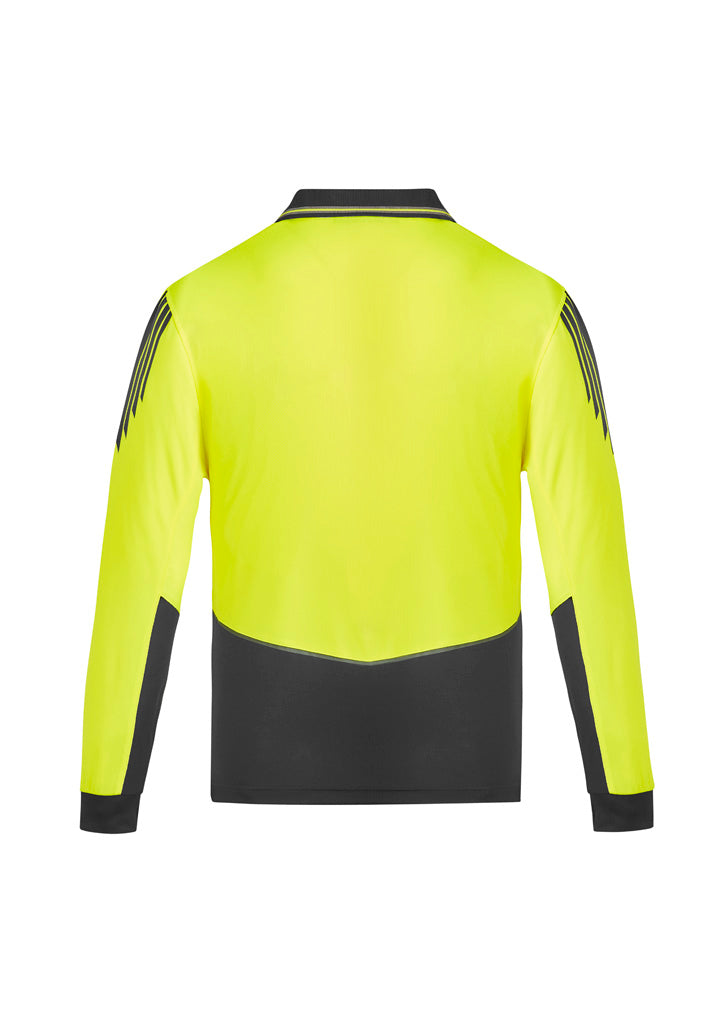 GCZH310 Mens Hi Vis Flux Long Sleeve Polo