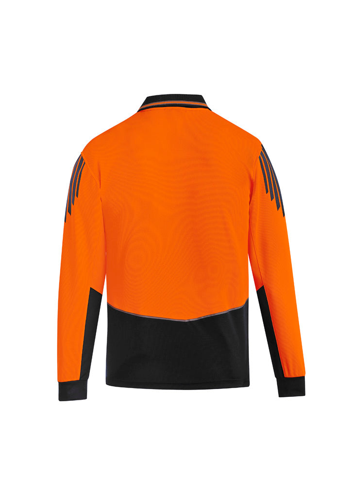 GCZH310 Mens Hi Vis Flux Long Sleeve Polo