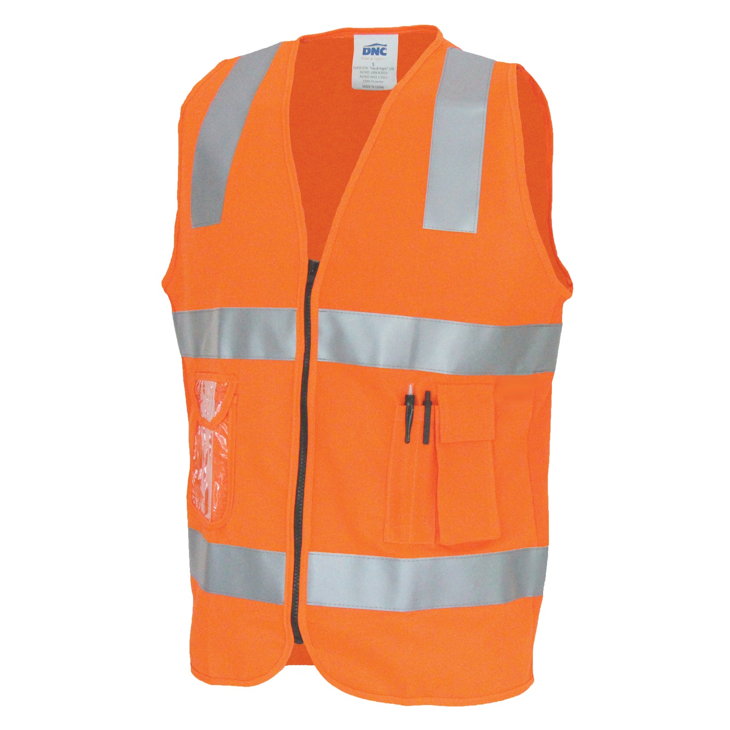 DNC Day/Night Side Panel Safety Vest with Generic R/Tape
Product Code: 3507
