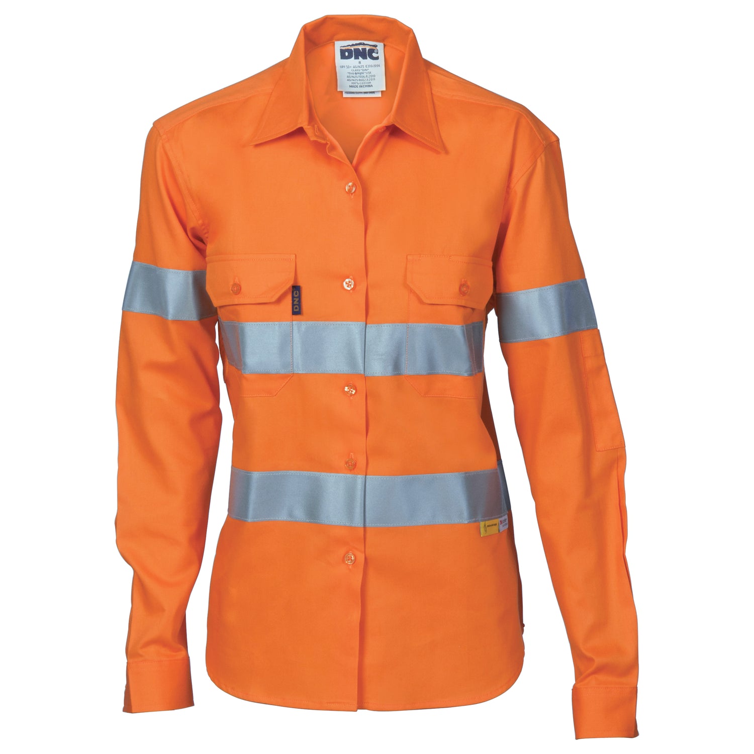 DNC Ladies HiVis Cool-Breeze Cott on Sh irt with 3M R/Tape - Long sleeve
Product Code: 3785