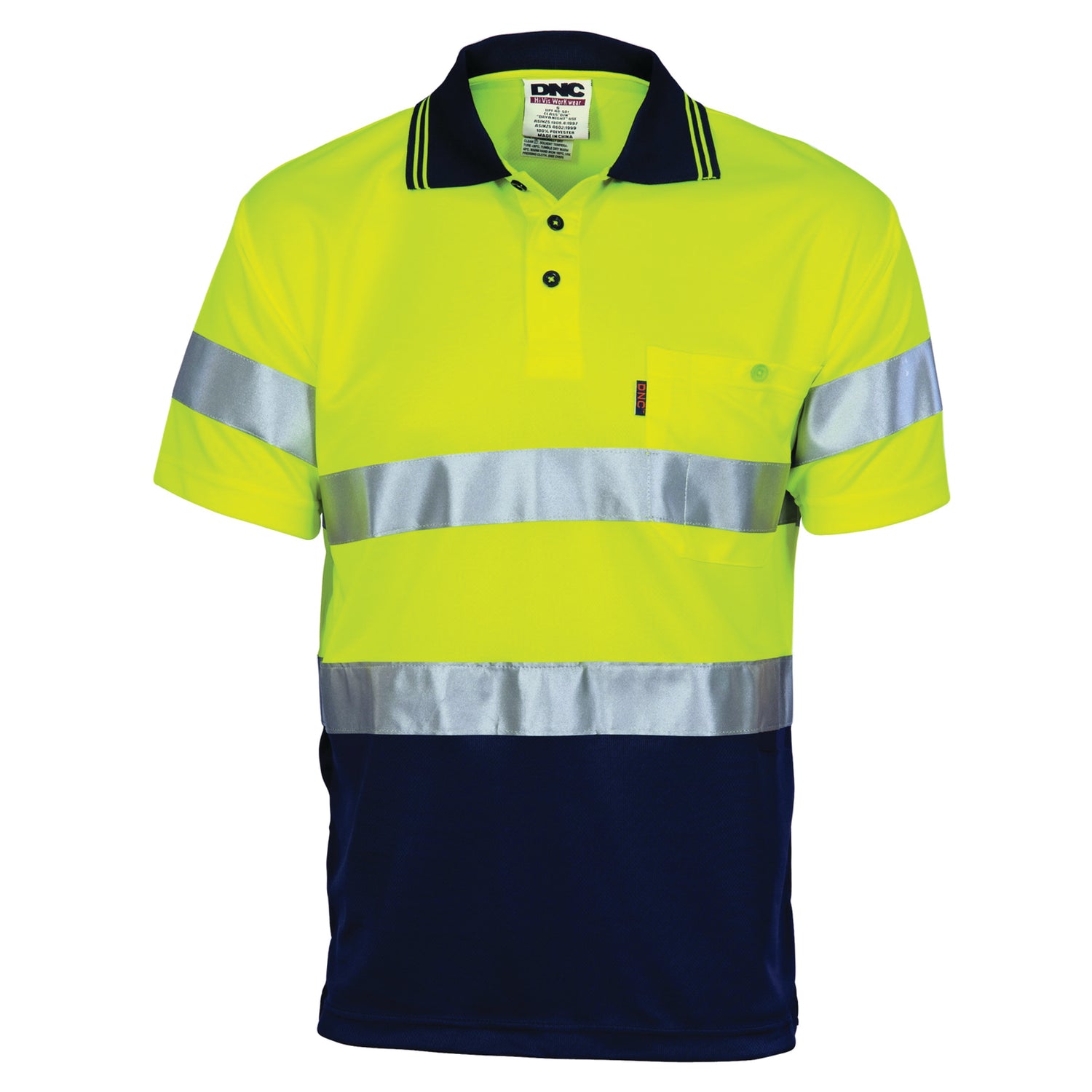 DNC HiVis D/D Cool Breathe Polo Shirt With CSR R/Tape - Short Sleeve
Product Code: 3715