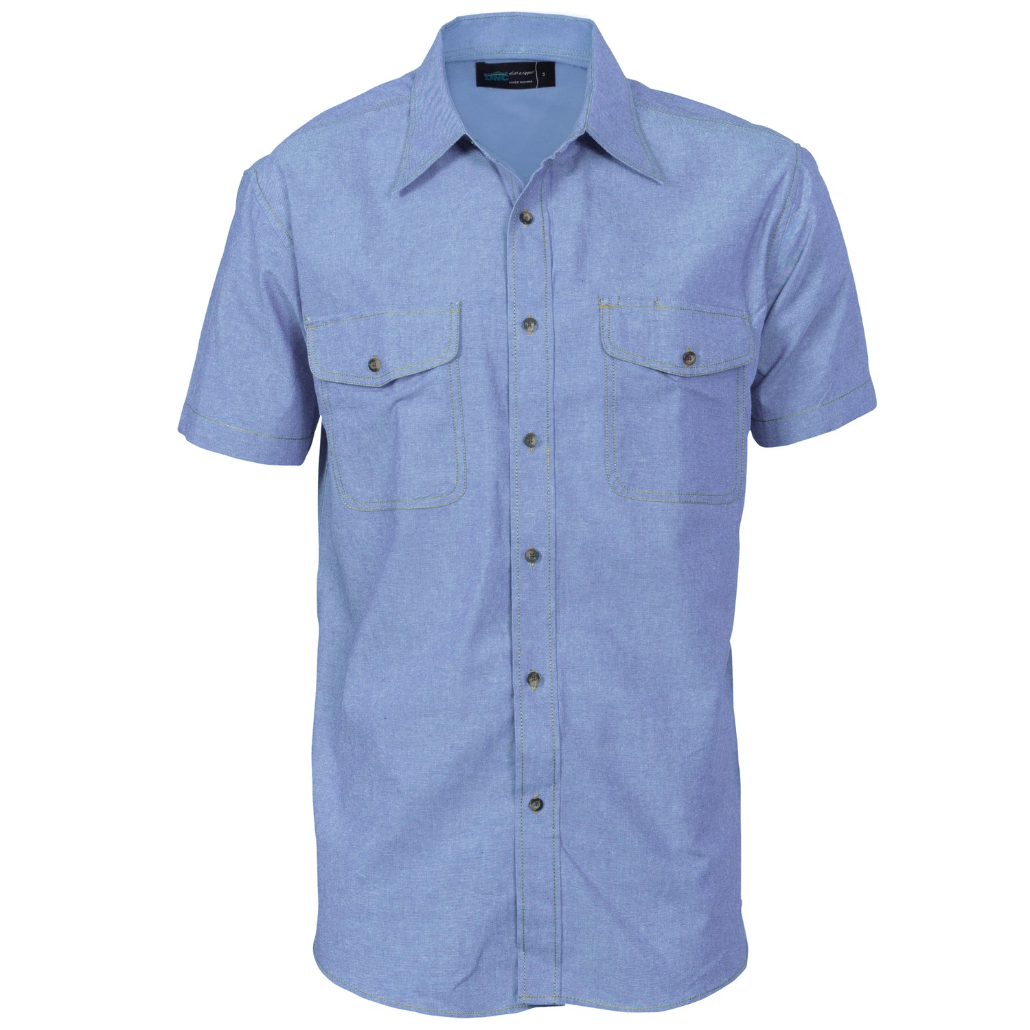 DNC Mens Twin Flap Pocket Cotton Chambray - Short Sleeve
Product Code: 4103