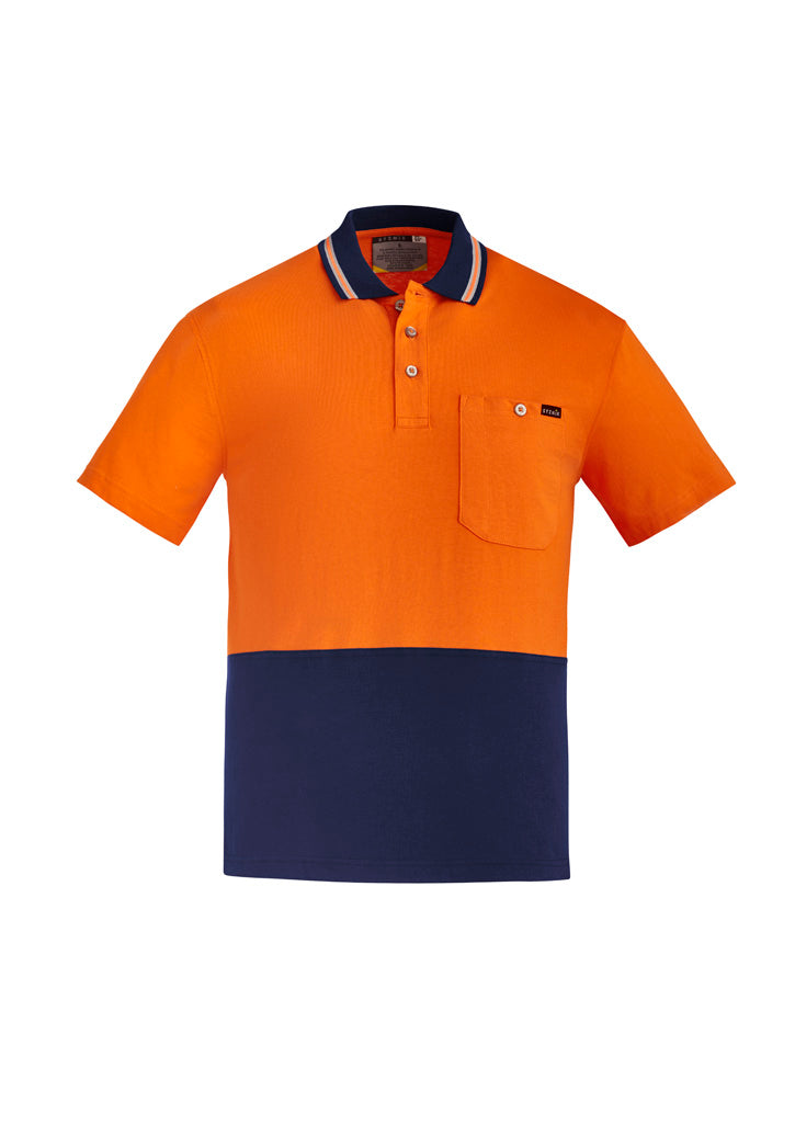 GCZH435 Mens Hi Vis Cotton Short Sleeve Polo