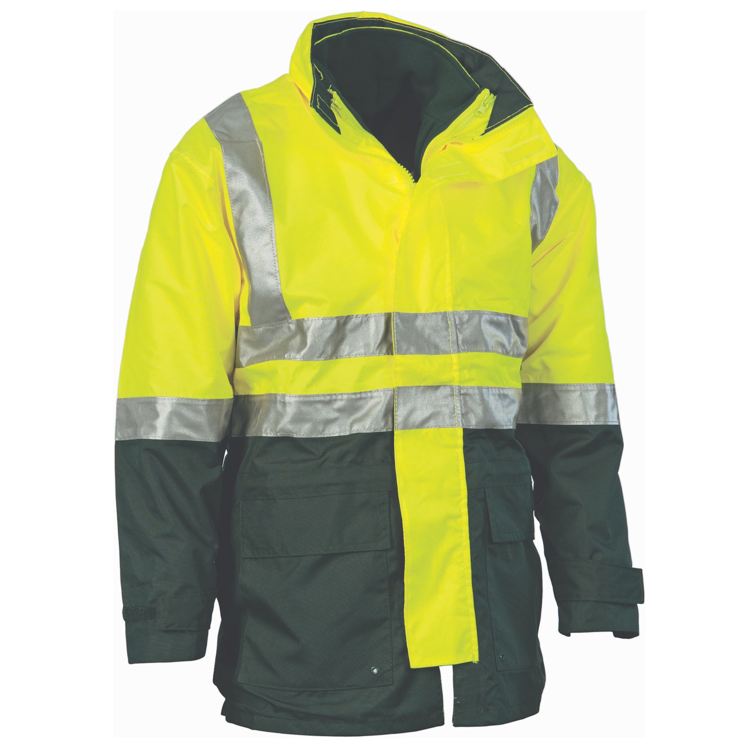 DNC 4 in 1 HiVis Two Tone Breathable Jacket with Vest and 3M R/Tape
Product Code: 3864