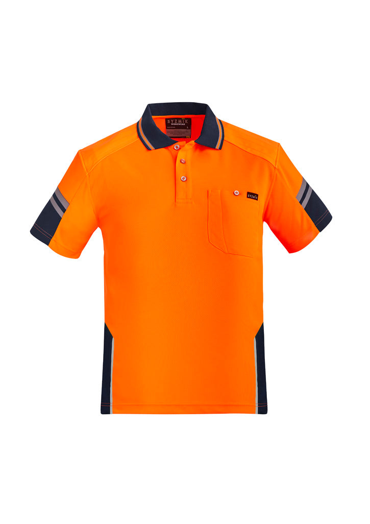 GCZH465 Mens Hi Vis Reinforced Squad Short Sleeve Polo