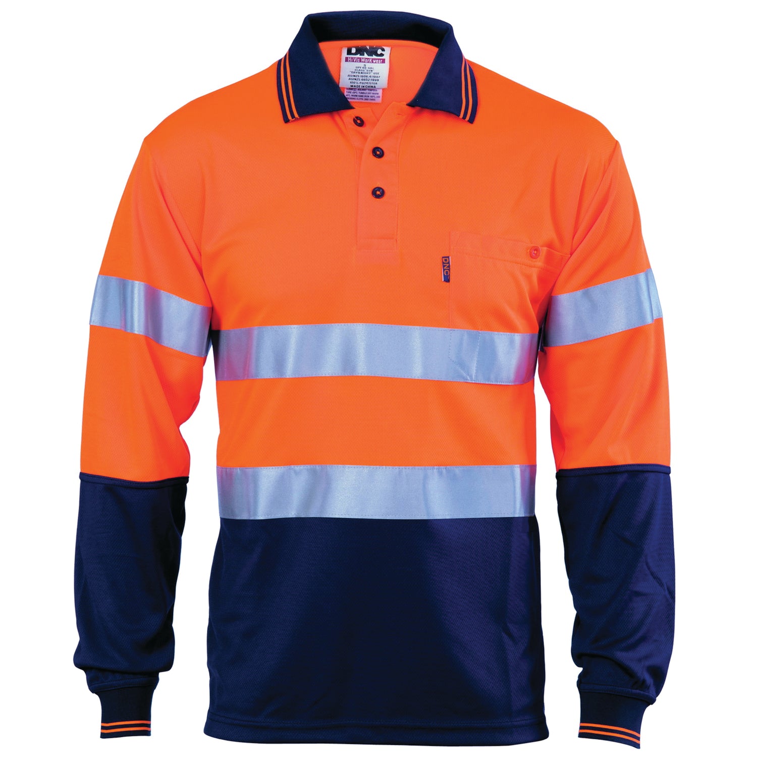 DNC HiVis D/N Cool Breathe Polo Shirt With CSR R/Tape - Long Sleeve
Product Code: 3716