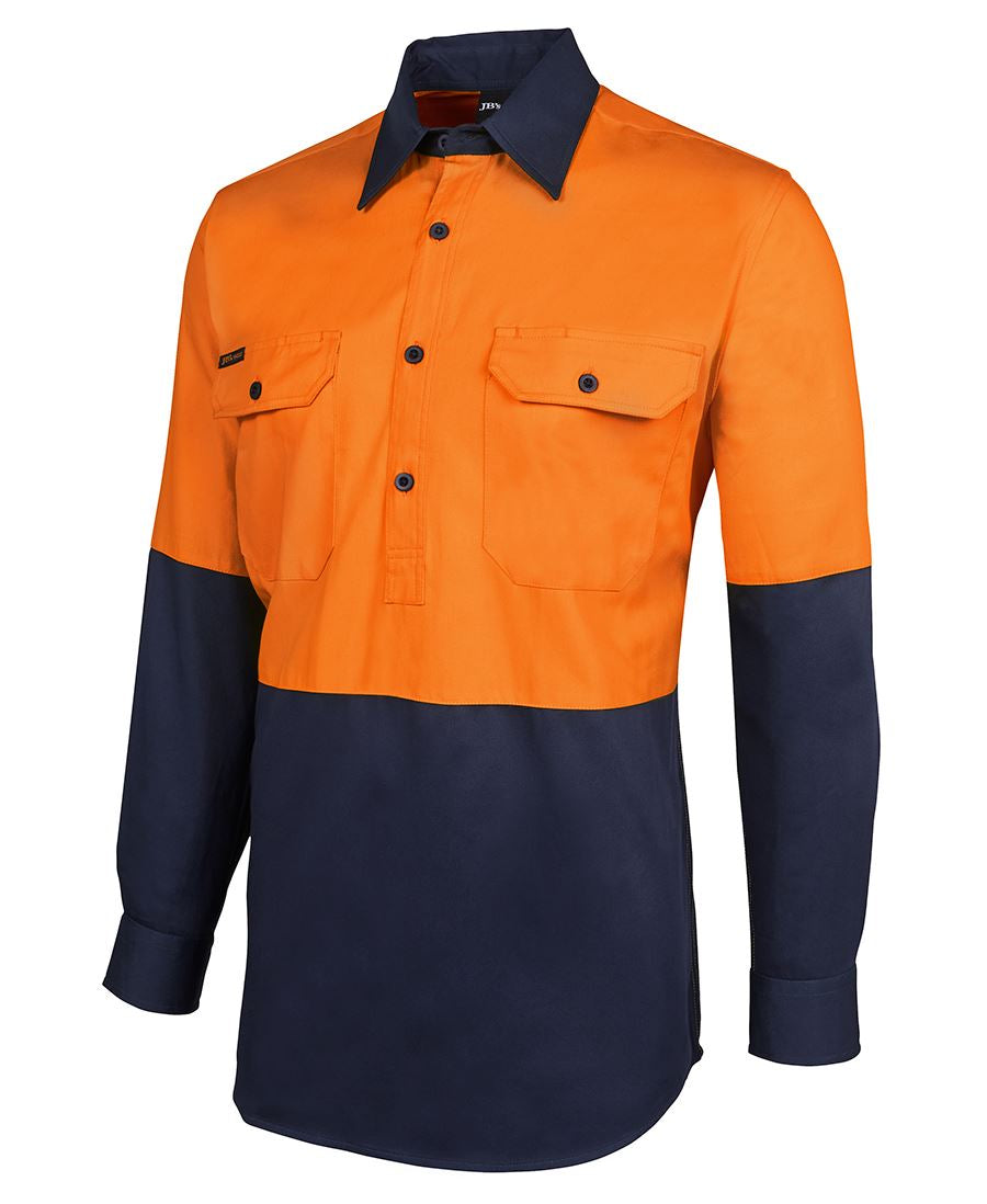 JB'S HI VIS CLOSE FRONT L/S 190G WORK SHIRT
6HVCF