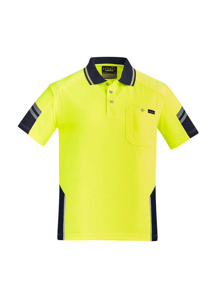 GCZH465 Mens Hi Vis Reinforced Squad Short Sleeve Polo