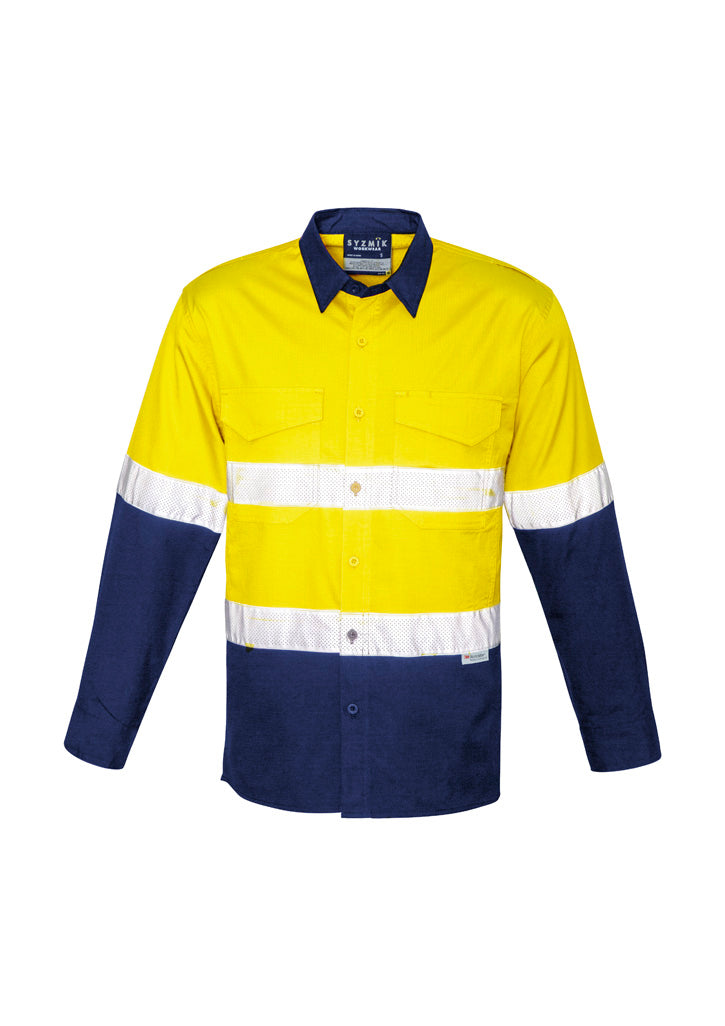 GCW129 Mens Rugged Cooling Hi Vis Taped Long Sleeve Shirt