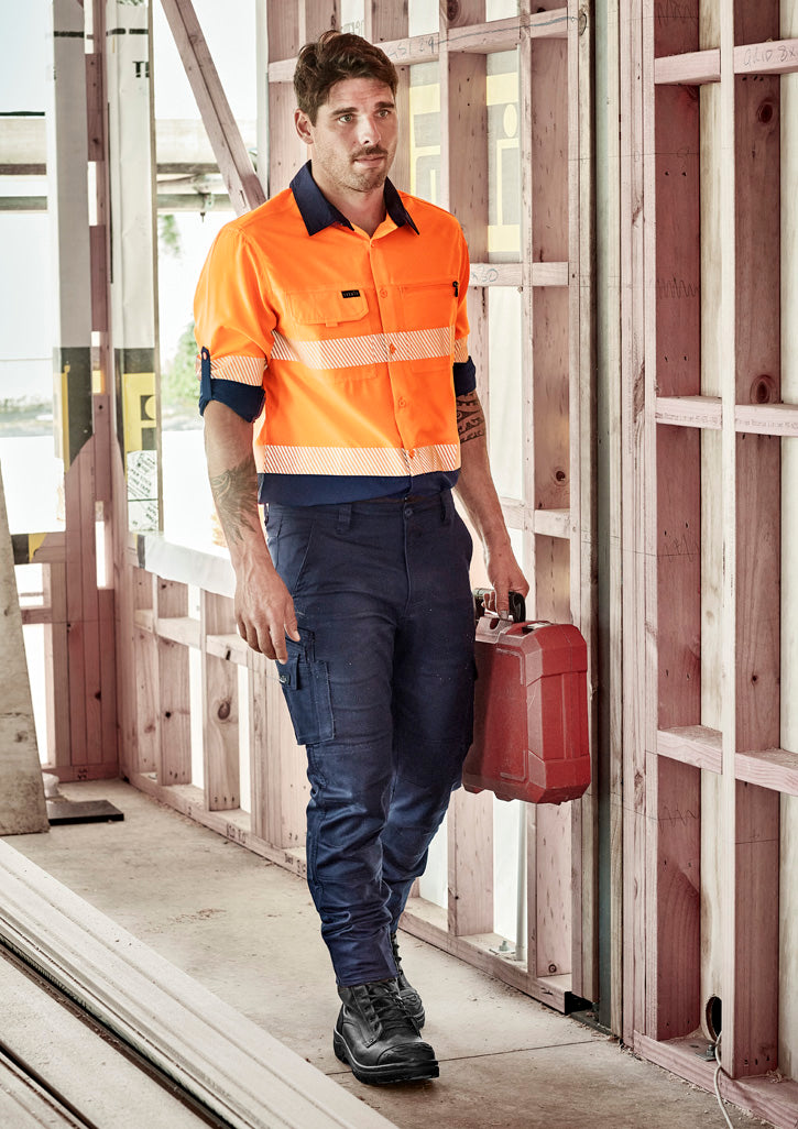 GCZW470 Mens Hi Vis Outdoor Segmented Tape Long Sleeve Shirt