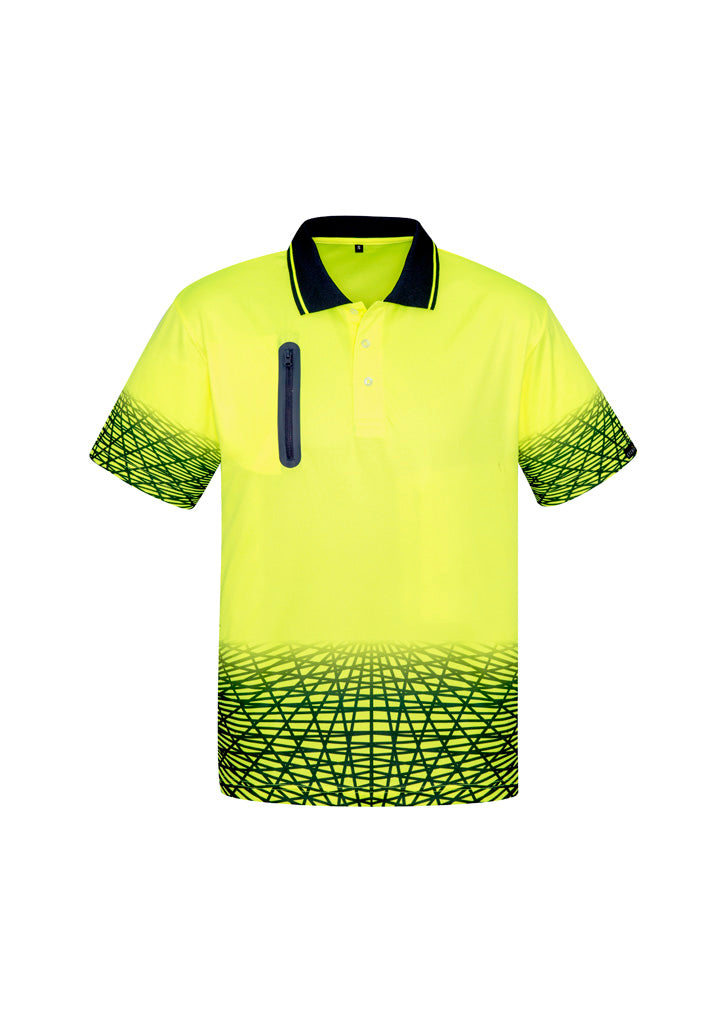 GCZH300 Mens Hi Vis Tracks Short Sleeve Polo