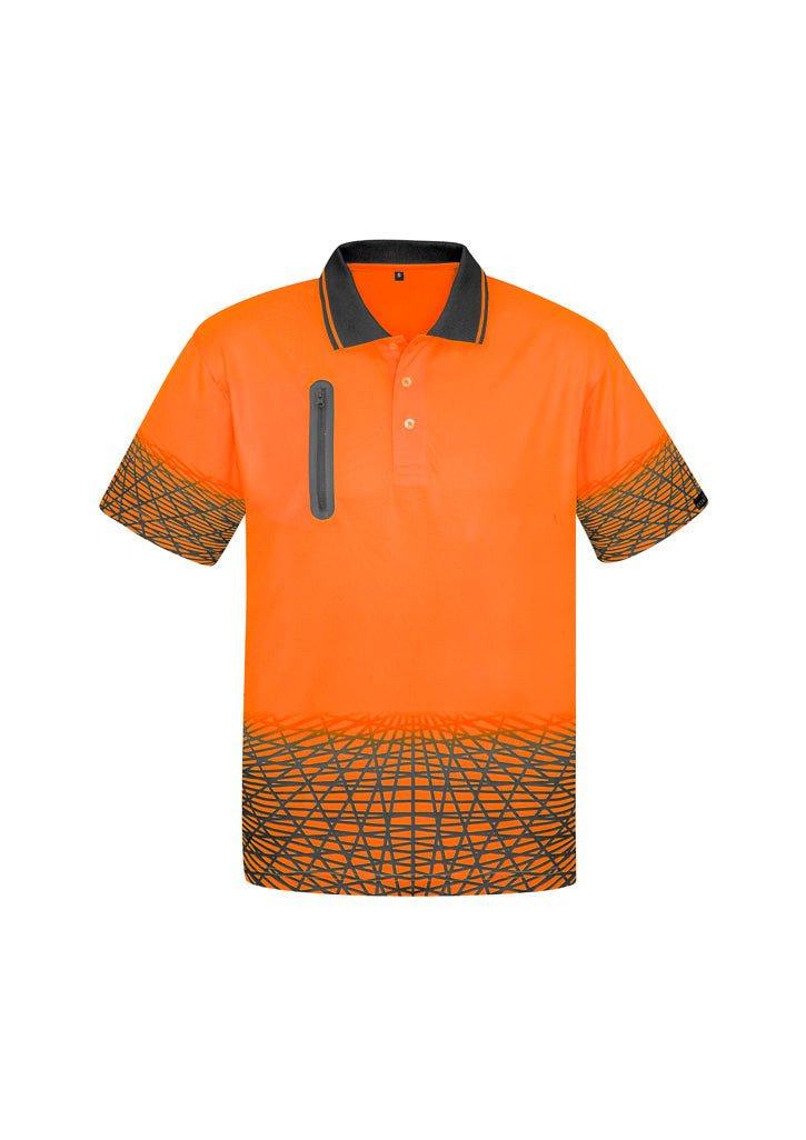 GCZH300 Mens Hi Vis Tracks Short Sleeve Polo