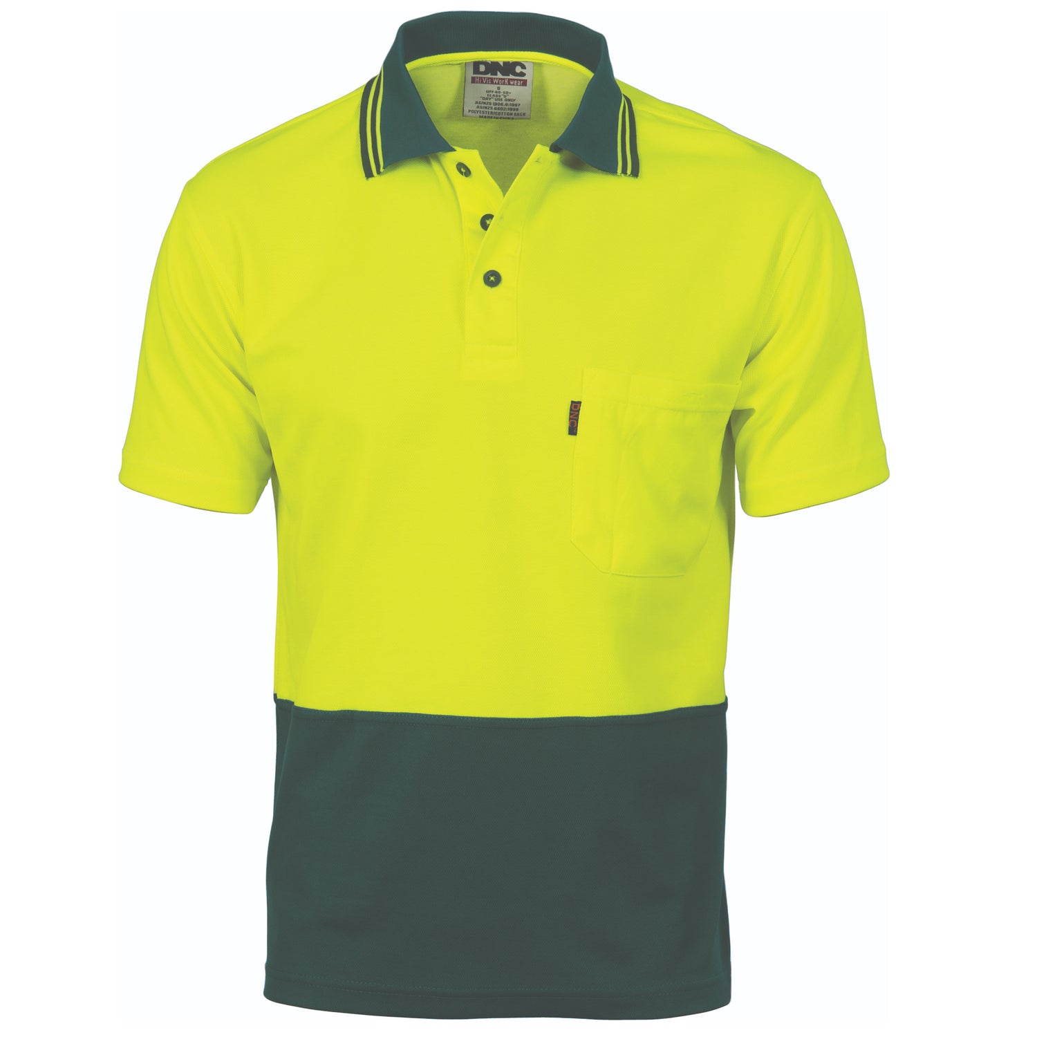 DNC Cotton Back HiVis Two Tone Fluoro Polo - Short Sleeve
Product Code: 3814