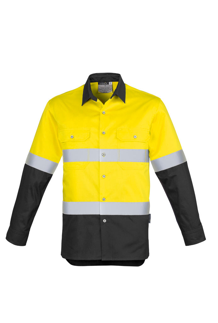 GCZW123 Mens Industrial Long Sleeve Shirt - Hoop Taped