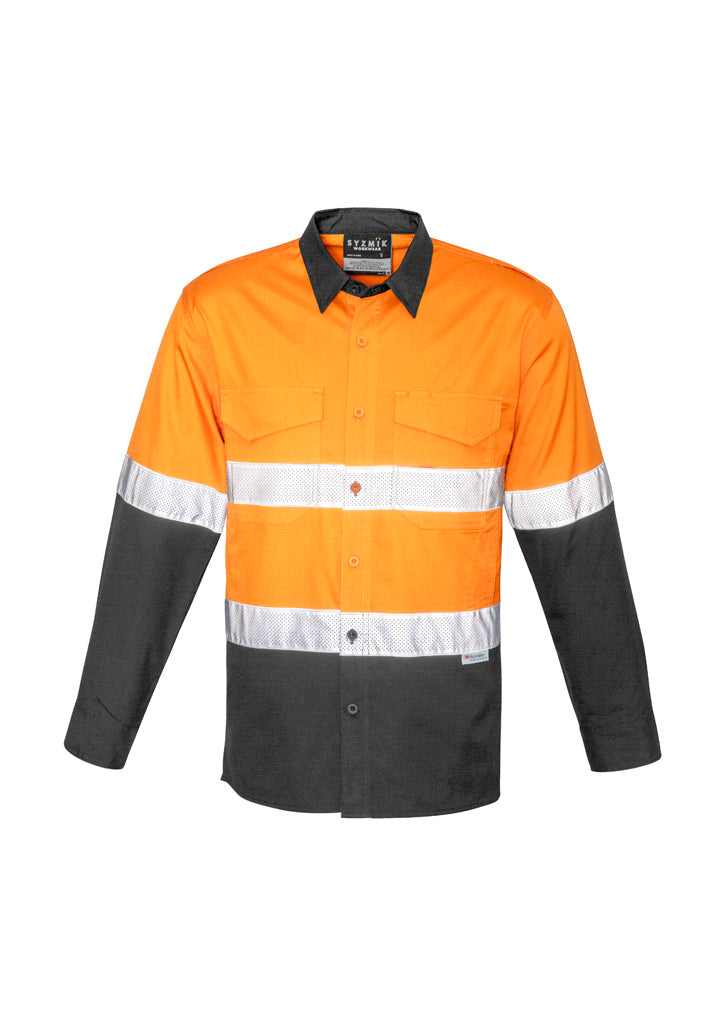 GCW129 Mens Rugged Cooling Hi Vis Taped Long Sleeve Shirt