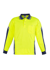GCZH238 Mens Hi Vis Squad Long Sleeve Polo