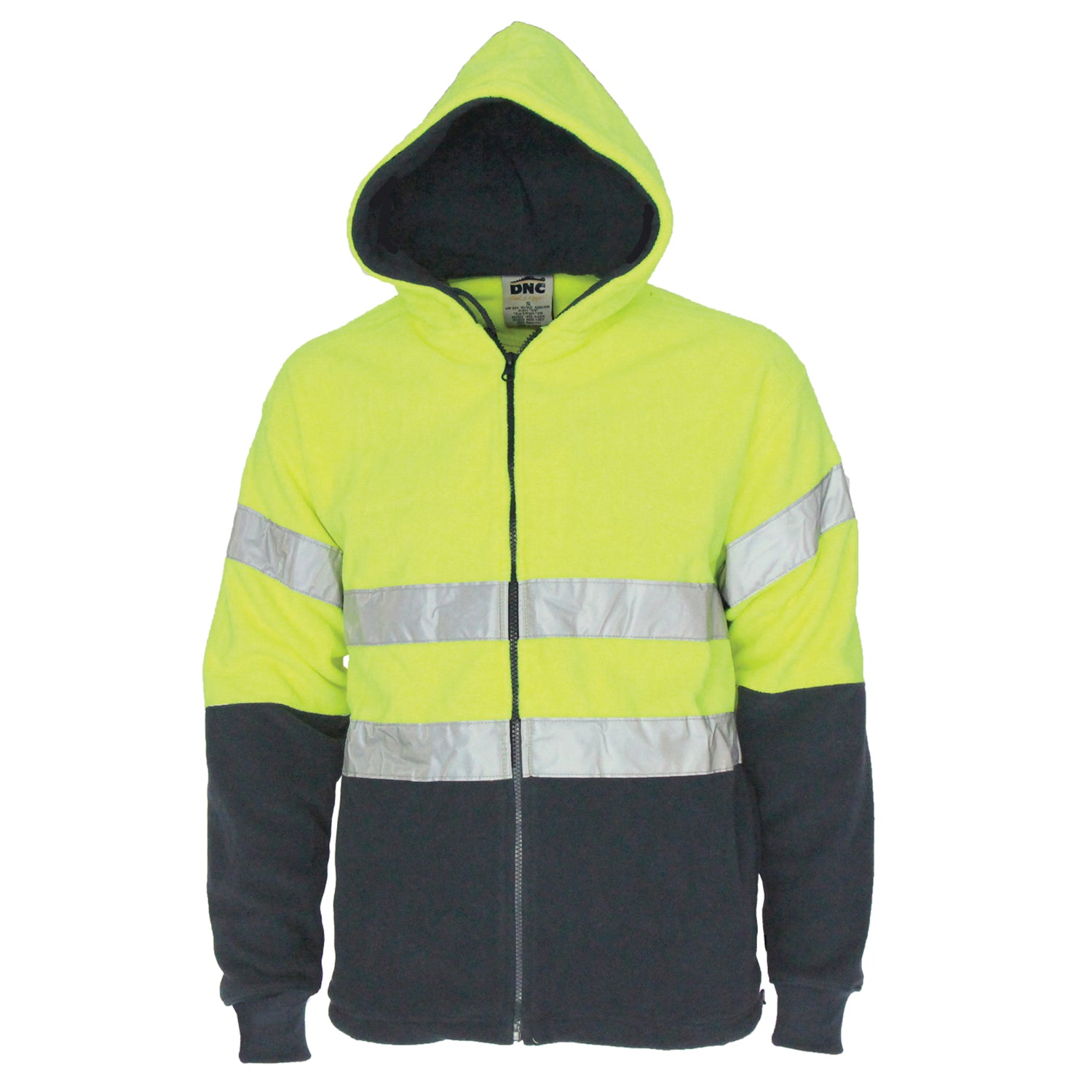 DNC Hivis full zip polar fleece hoodie with CSR R/tape
Product Code: 3926