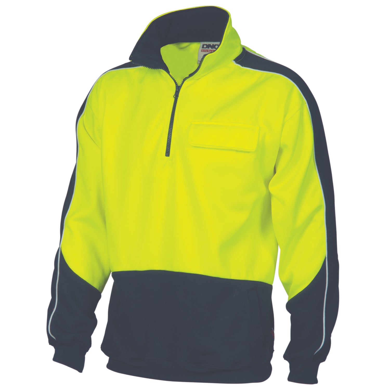 DNC HiVis 2 Tone 1/2 Zip Hi-Neck Panel Fleecy Windcheater
Product Code: 3823