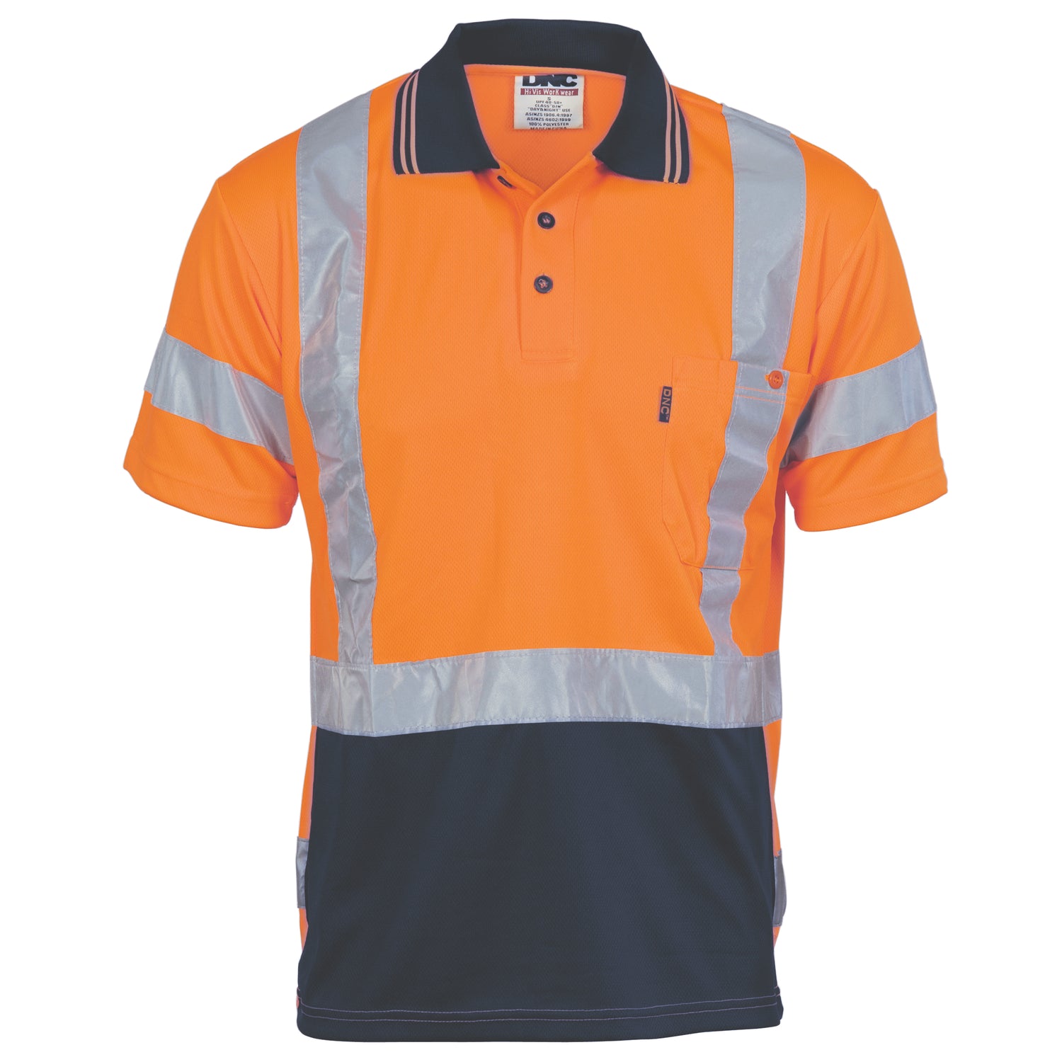 DNC HiVis D/N Cool Breathe Polo Shirt with Cross Back R/Tape - Short Sleeve
Product Code: 3712