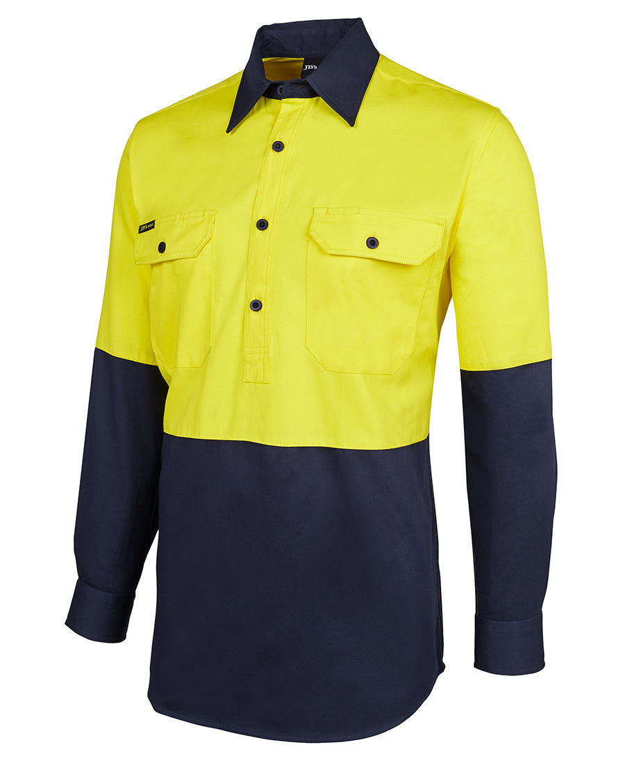 JB'S HI VIS CLOSE FRONT L/S 190G WORK SHIRT
6HVCF