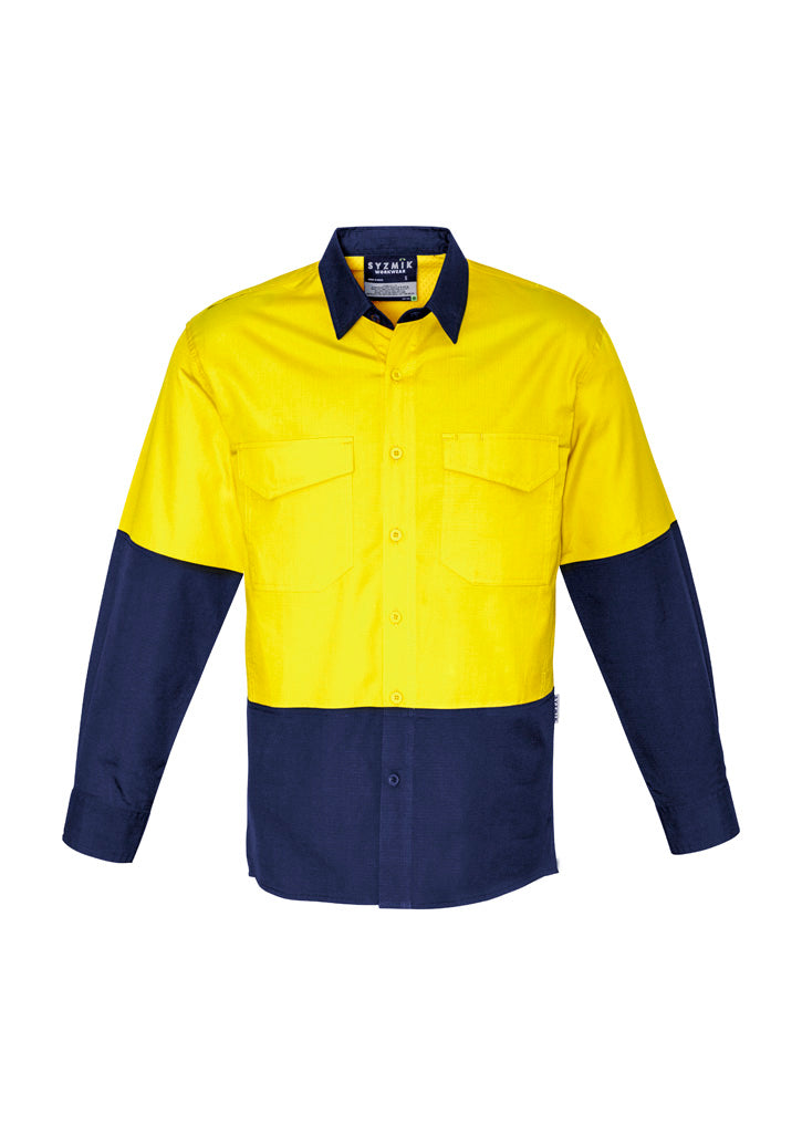 GCZW128 Mens Rugged Cooling Hi Vis Long Sleeve Shirt