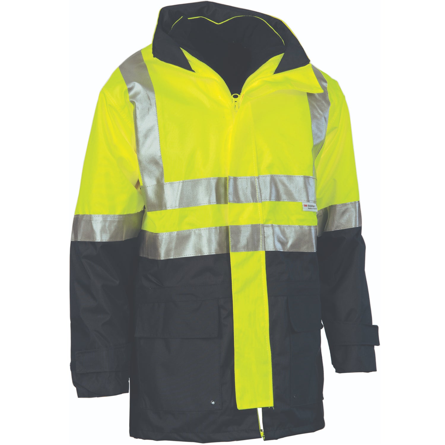DNC 4 in 1 HiVis Two Tone Breathable Jacket with Vest and 3M R/Tape
Product Code: 3864